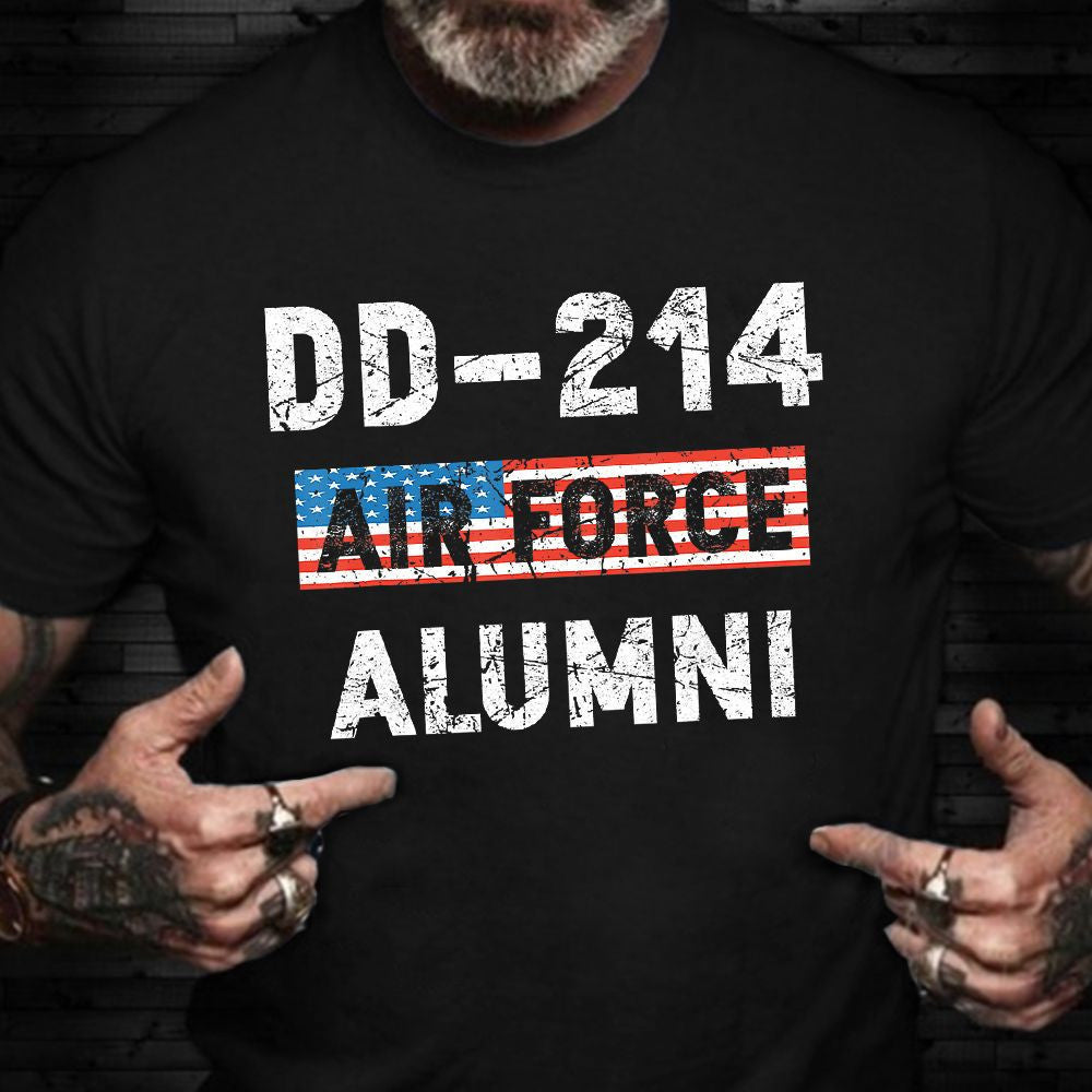 Dd-214 Air Force Alumni Veteran Shirt American Military T-Shirt Veterans Day Presents
