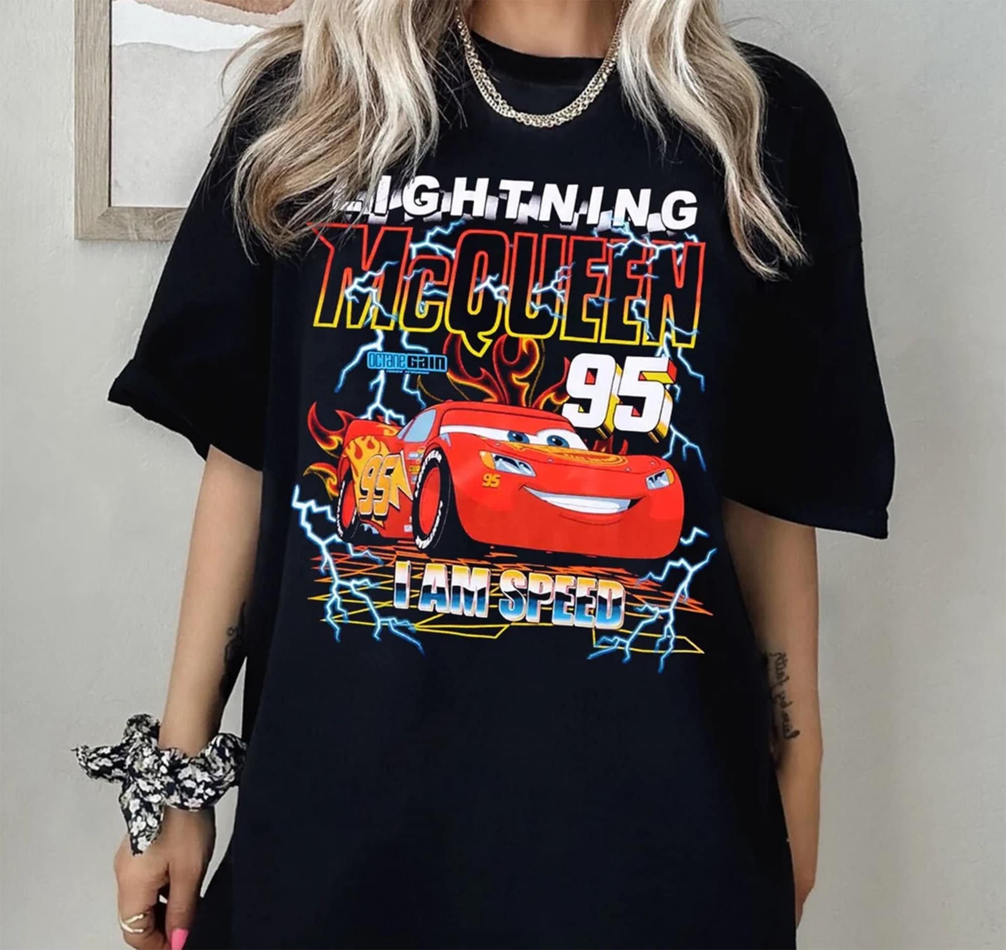 I Am Speed – Lightning Mcqueen Thunder Lightning Shirt, Lightning McQueen 95 T-Shirt Breathable Comfort