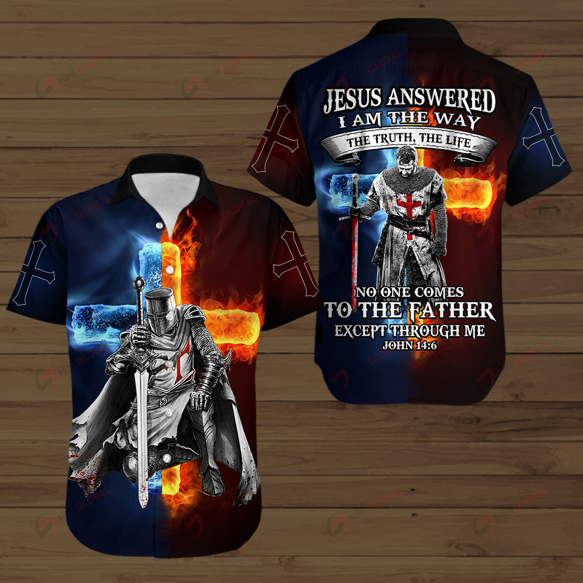 Jesus The Truth The Life Knight Templar Christian  Hawaiian Shirts