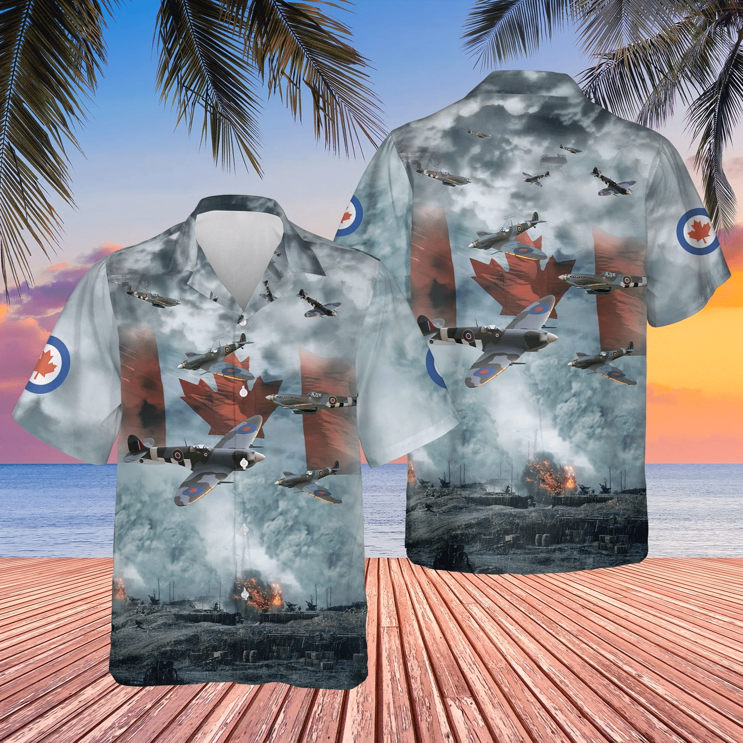 Supermarine Spitfire Aloha  Hawaiian Shirts For Summer