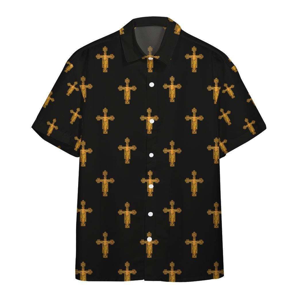 Hawaiian Short Sleeve 3D Medieval Style Jesus Christ Custom Hawaii Shirt Aloha Shirt For Summer