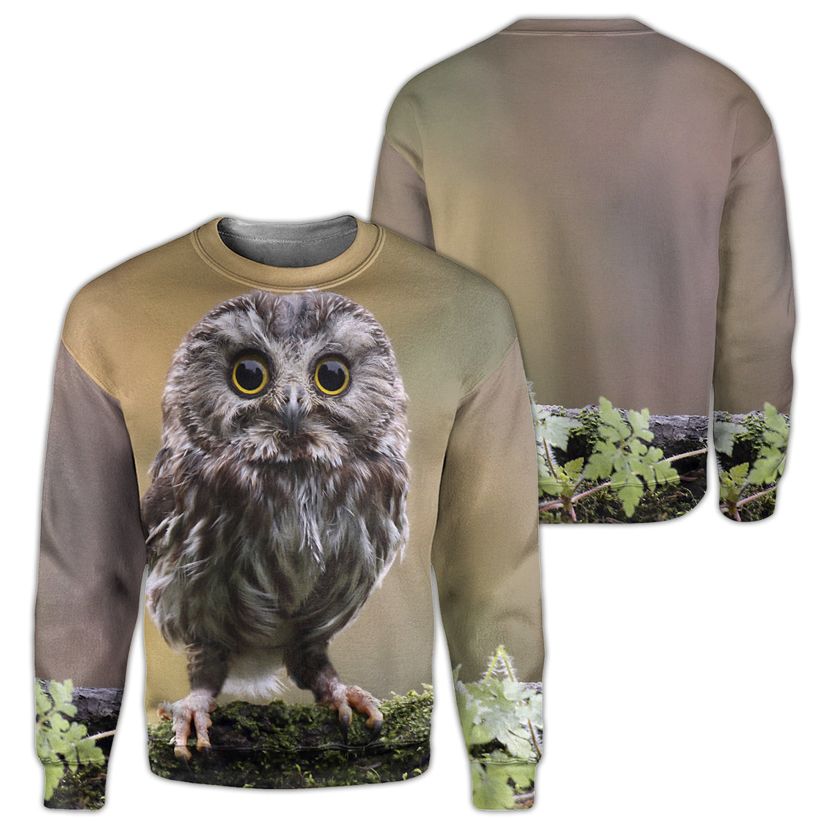 Owl 3D All Over Printed Sweater