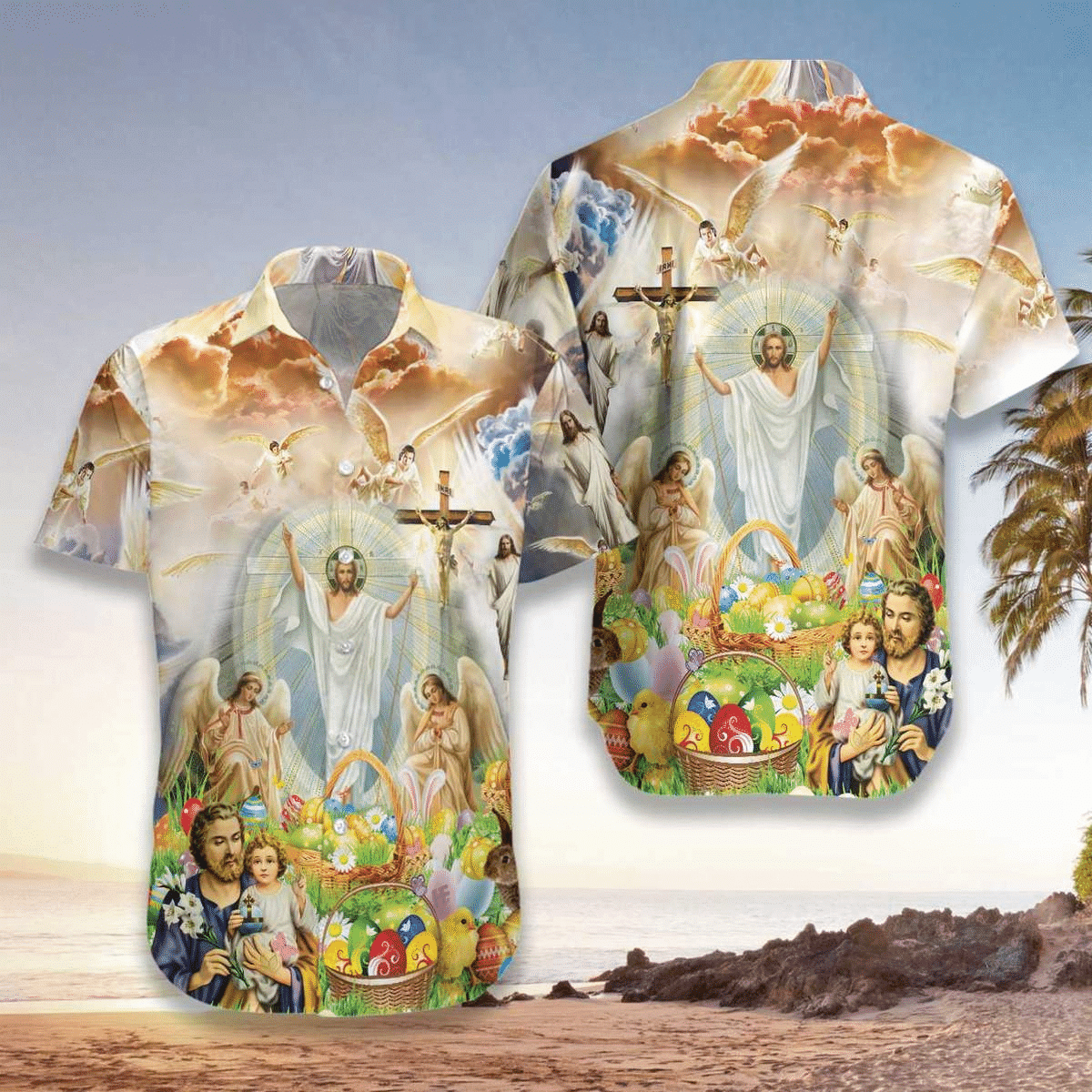 Jesus Happy Easter Hawaiian Shirts Aloha Hawaii Shirt Aloha Shirt For Summer
